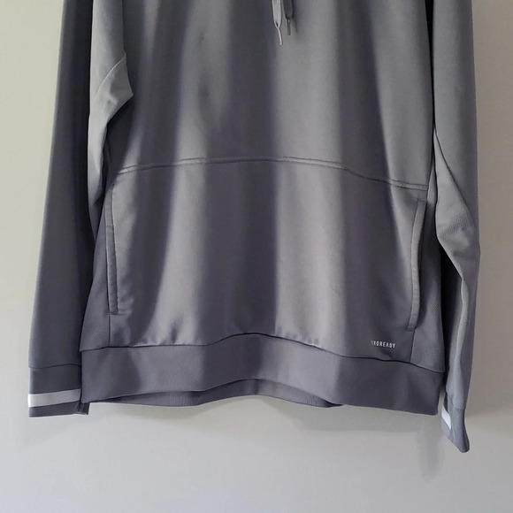 Rare Adidas Warm-Up Hoodie Men XL Gray Basketball Travel Team 3SSB Circuit Logo - Picture 3 of 16